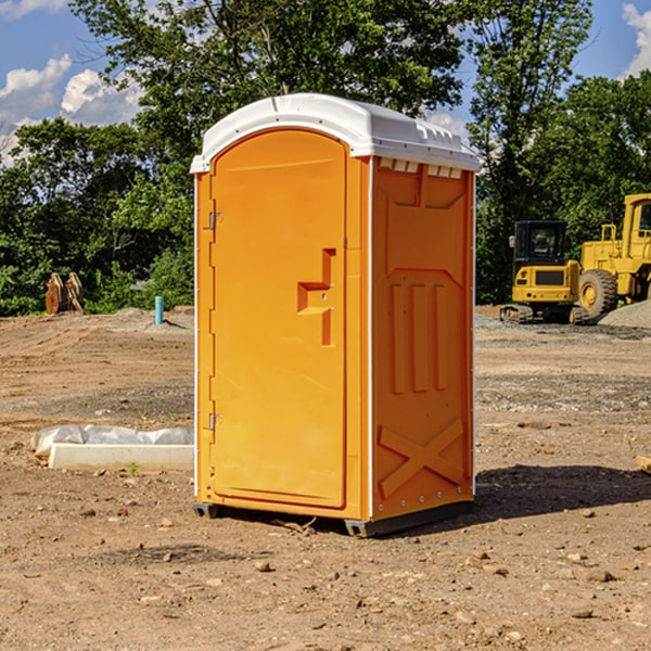 can i customize the exterior of the portable restrooms with my event logo or branding in Bergton